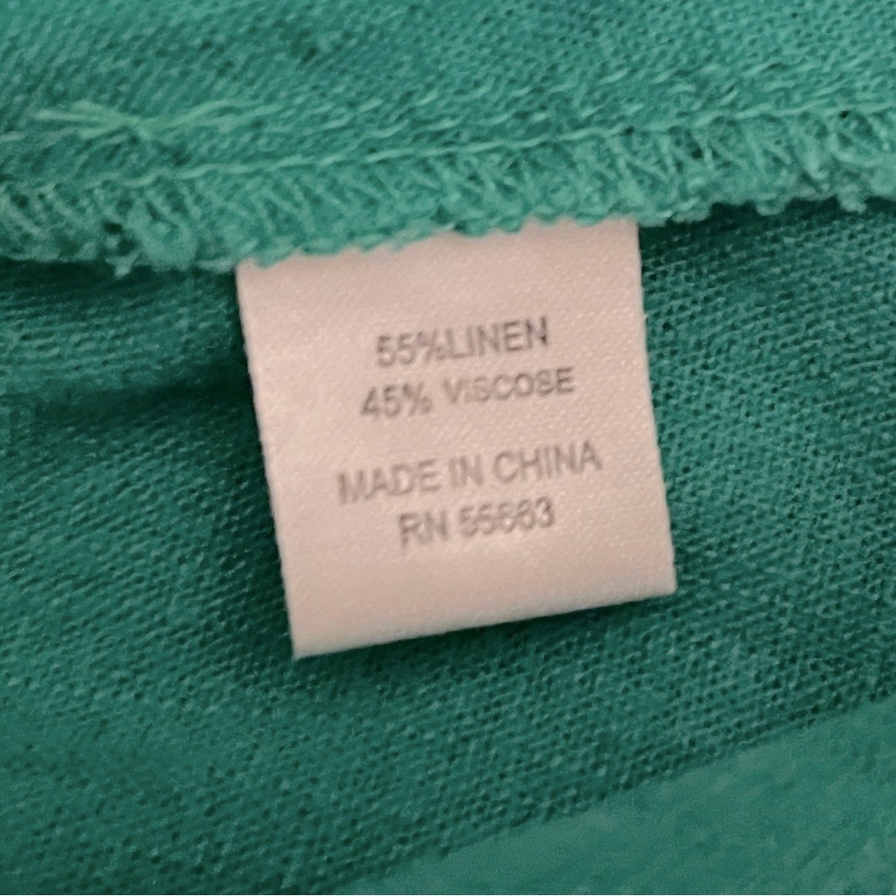Cynthia Linen/Viscose Blend Green Dress Size 1X - Picture 7 of 7